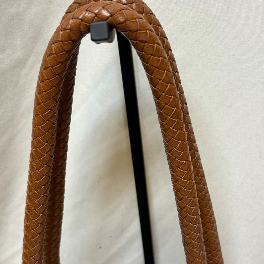 Brighton Natural Straw Tote with Brown Leather Handles - Picture 3 of 8
